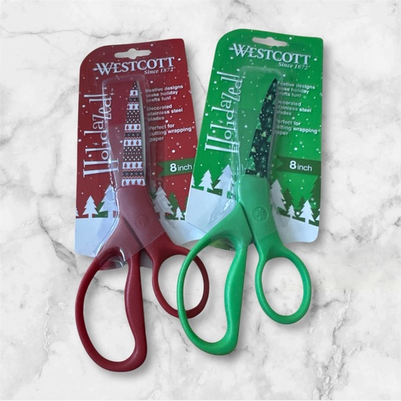 Westcott Holiday Scissors Set - Red and Green NIP - Picture 1 of 2
